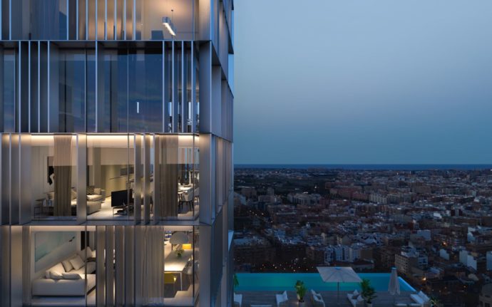 Torre residencial en Valencia - Fachada - Arquitectura Valencia