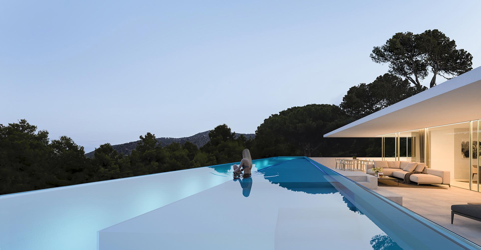 Piscina infinity Ibiza